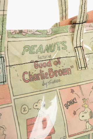 PEANUTS Borsa Tote THE COMIC STRIP with Magnet Closure