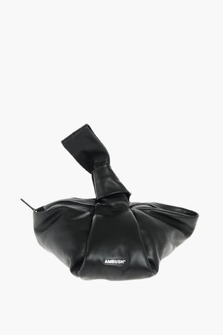 Leather TWIST Wristlet Bag