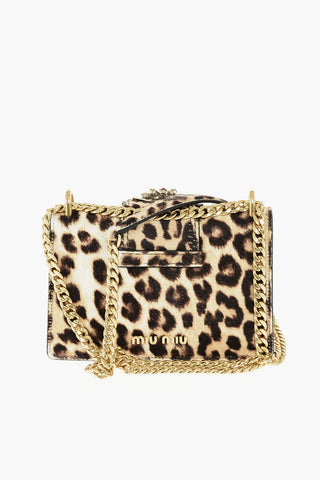 Spotted Ponyskin PATTINA Shoulder Bag with Maxi Jewel Buckle