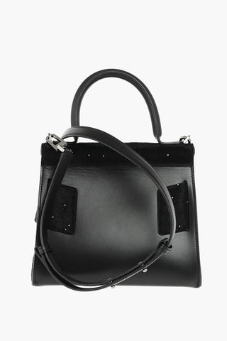 Ponyskin KARL24 Shoulder Bag with Micro Studs Applied