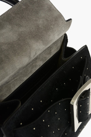 Ponyskin KARL24 Shoulder Bag with Micro Studs Applied