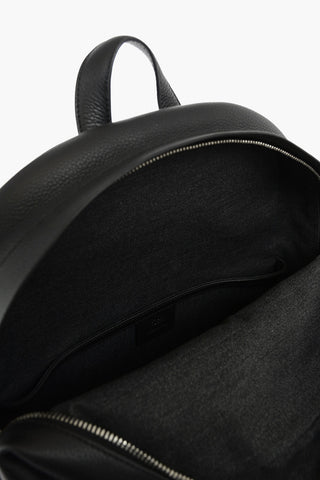 HOMME Textured Leather Backpack with Outer Pocket