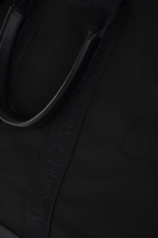 borsa tote con dettagli in pelle e tracolla removibile