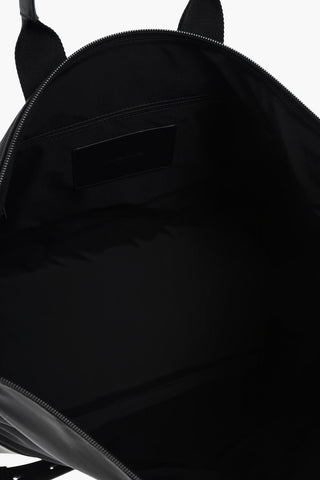 borsa tote con dettagli in pelle e tracolla removibile