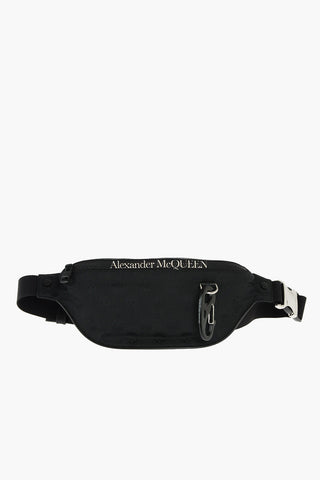 Skull Printed Textile Belt Bag with Harness