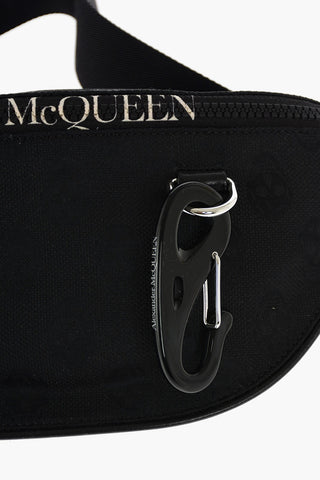 Skull Printed Textile Belt Bag with Harness