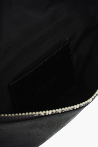 Skull Printed Textile Belt Bag with Harness