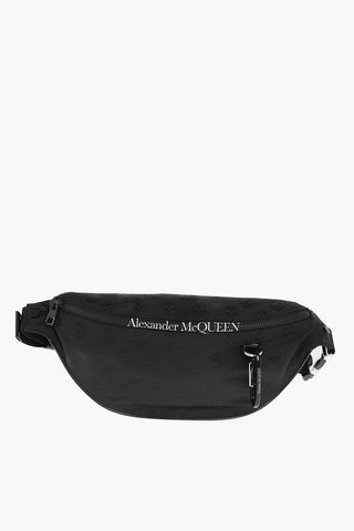 Skull Printed Textile Belt Bag with Harness