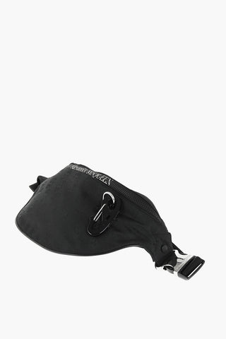 Skull Printed Textile Belt Bag with Harness