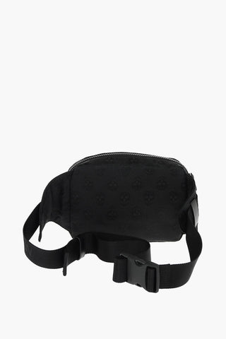 Skull Printed Textile Bum Bag with Outer Pocket