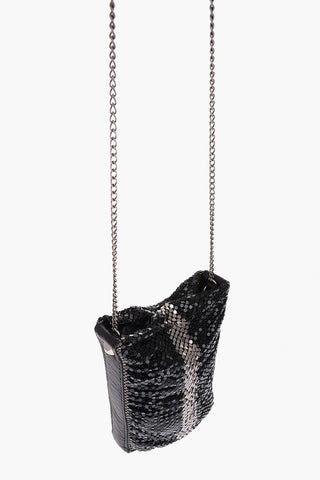 disco bag HAPPINESS in maglia di metallo