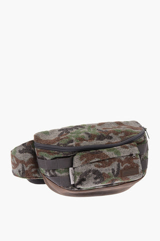 EASTPAK LAB camouflage DOGGY BAG XXL bum bag with leather details