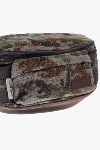 EASTPAK LAB camouflage DOGGY BAG XXL bum bag with leather details