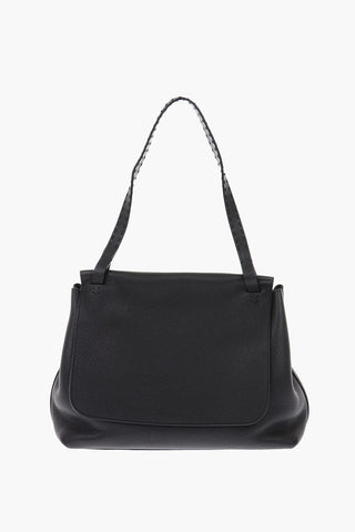 borsa a spalla in pelle martellata