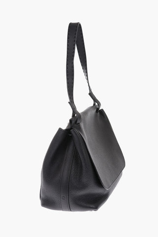 borsa a spalla in pelle martellata