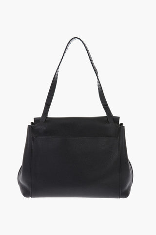 borsa a spalla in pelle martellata