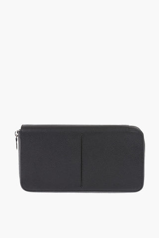 textured leather BALMAN 6 maxi wallet