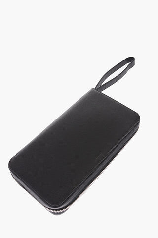 textured leather BALMAN 6 maxi wallet