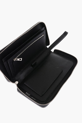 textured leather BALMAN 6 maxi wallet