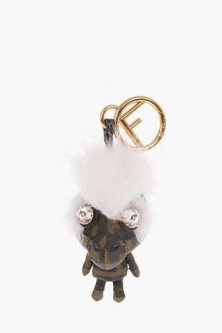 portachiavi SPACE MONKEY con dettaglio in vera pelliccia