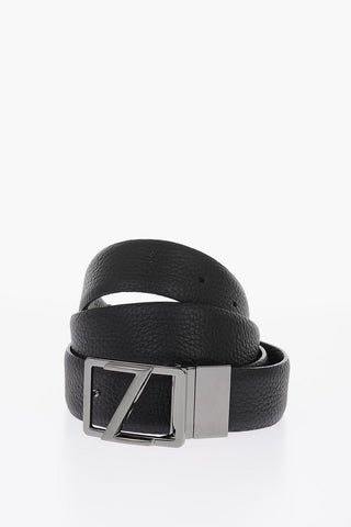 ZZEGNA 35mm leather reversible belt