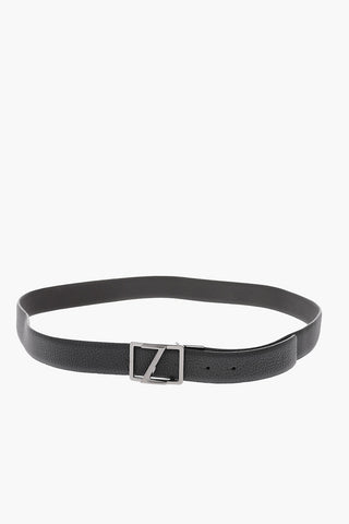 ZZEGNA 35mm leather reversible belt