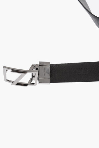 ZZEGNA 35mm leather reversible belt