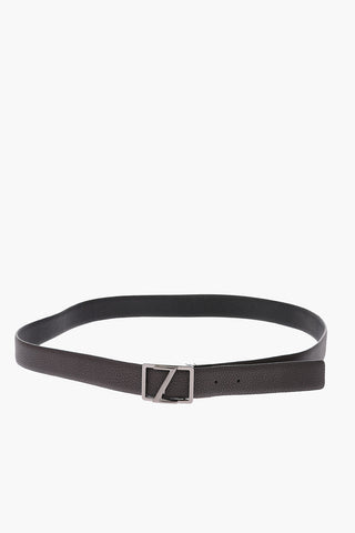ZZEGNA 35mm leather reversible belt
