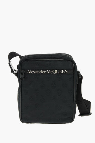 Jacquard Skull Textile Crossbody Bag