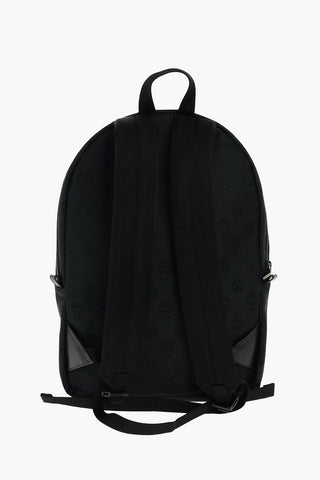 Jacquard Skull Textile Backpack with Outer Pocket