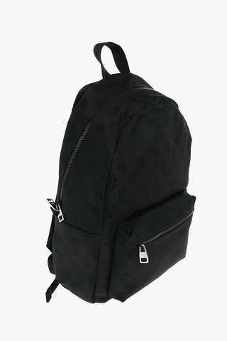 Jacquard Skull Textile Backpack with Outer Pocket