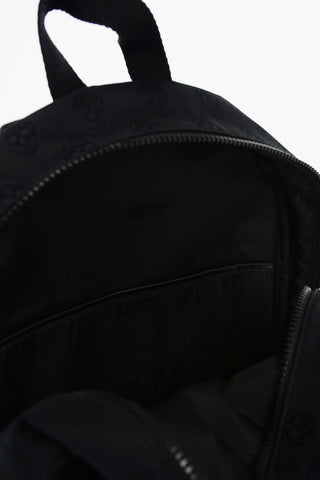 Jacquard Skull Textile Backpack with Outer Pocket