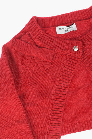 Cardigan with Jewel Button