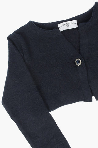 Cardigan with Jewel Button