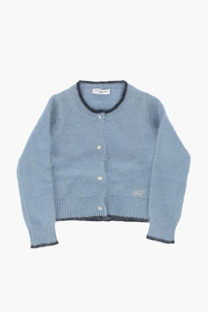 Cardigan with Jewel Button