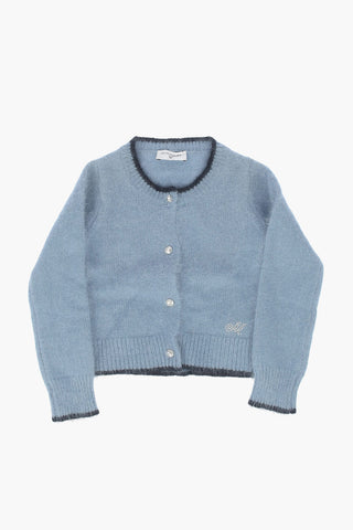 Cardigan with Jewel Button