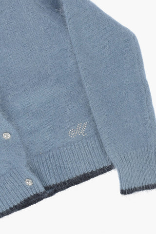 Cardigan with Jewel Button