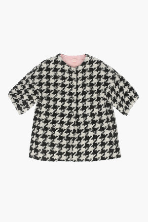 Houndsthooth Short Sleeve Coat