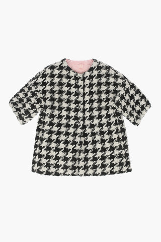 Cappotto Pied de Poule a Manica Corta