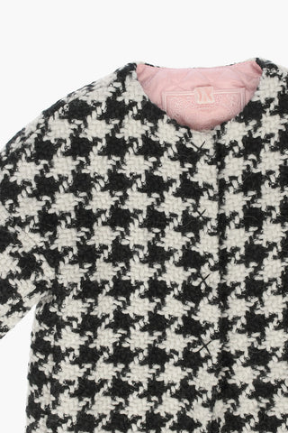Cappotto Pied de Poule a Manica Corta
