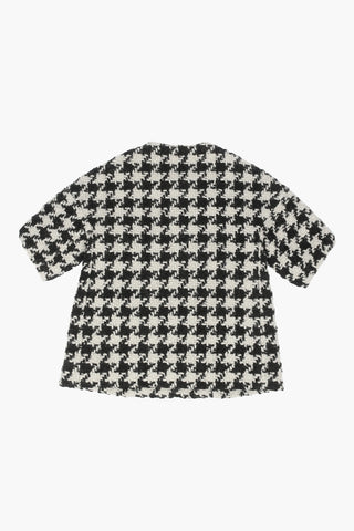 Cappotto Pied de Poule a Manica Corta