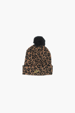 Gloves And Leopard Printed Hat Set