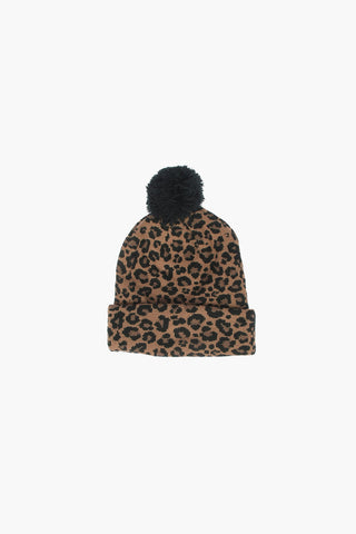 Gloves And Leopard Printed Hat Set
