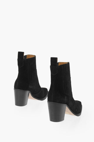 Texani in pelle scamosciata 7.5cm