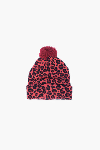 Gloves And Leopard Printed Hat Set