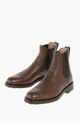 Textured Leather ROOMIE Chelsea Booties