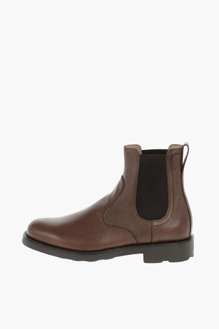 Textured Leather ROOMIE Chelsea Booties