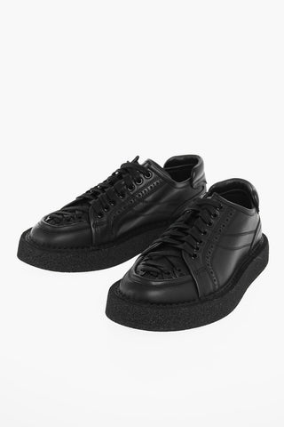 MODIGLIANI Leather Sneakers with Intertwined Motif