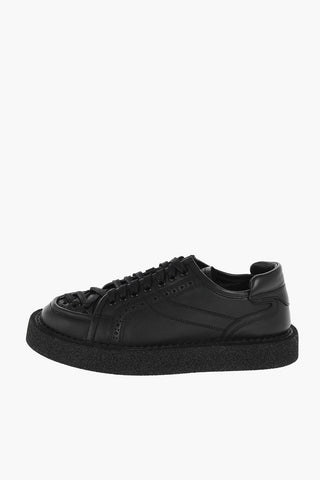 MODIGLIANI Leather Sneakers with Intertwined Motif