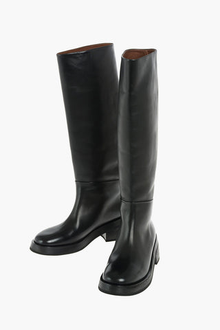 Leather FONDELLO Knee-high Boots 6cm